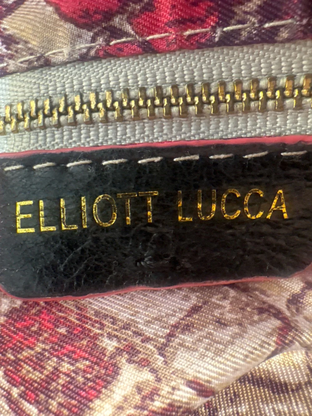 Elliott Lucca Black Leather Satchel Crossbody Gold Turn Lock Shoulder Bag